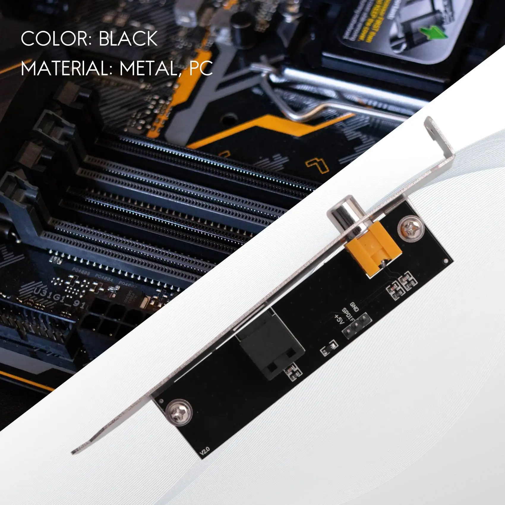 SPDIF ottico e RCA Out Plate staffa per cavo uscita Audio digitale per scheda madre ASUS Gigabyte MSI