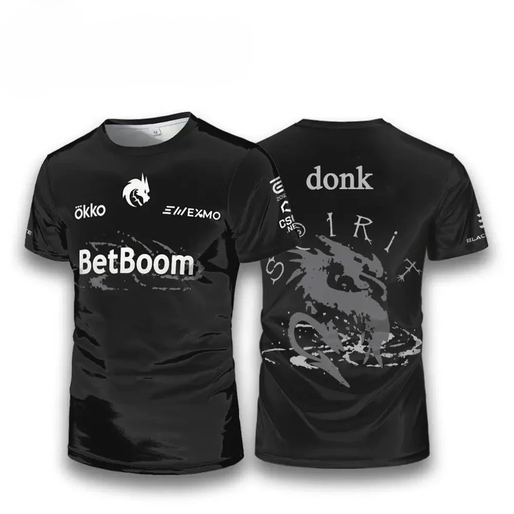 Team Spirit PRO KIT JERSEY 25-26 CS2 Esports Club Custom Player Training Uniform Donk Unisex Short-sleeved Crew Neck T-shirt