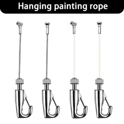Stainless Steel Wire T-shaped Nylon Snake Rope Hook Lock Suitable For Various Photo Displays With Adjustable Lifting Suspension