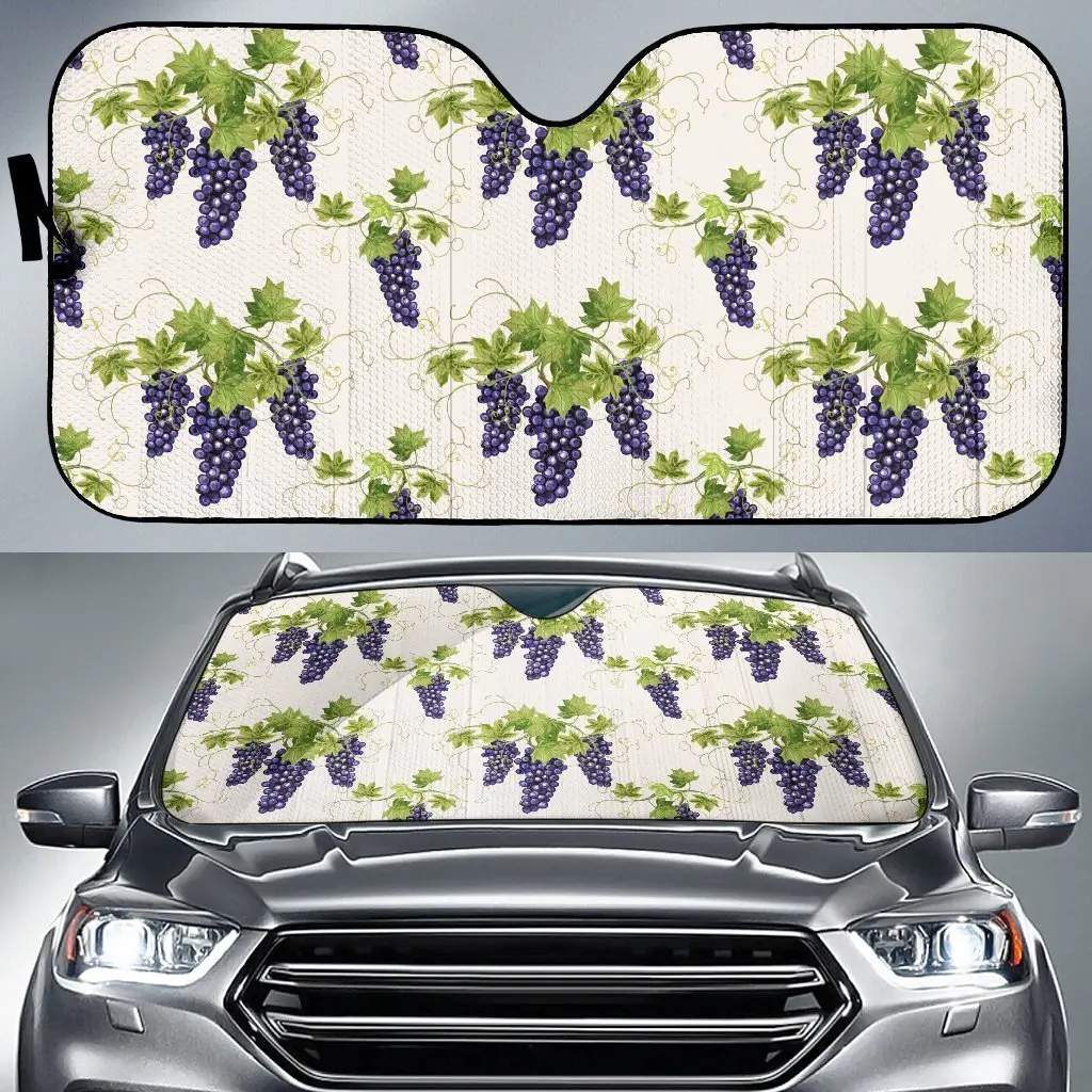 

Pattern Print Grape Wine Auto Sun Shade Car Windshield Window Cover Sunshade