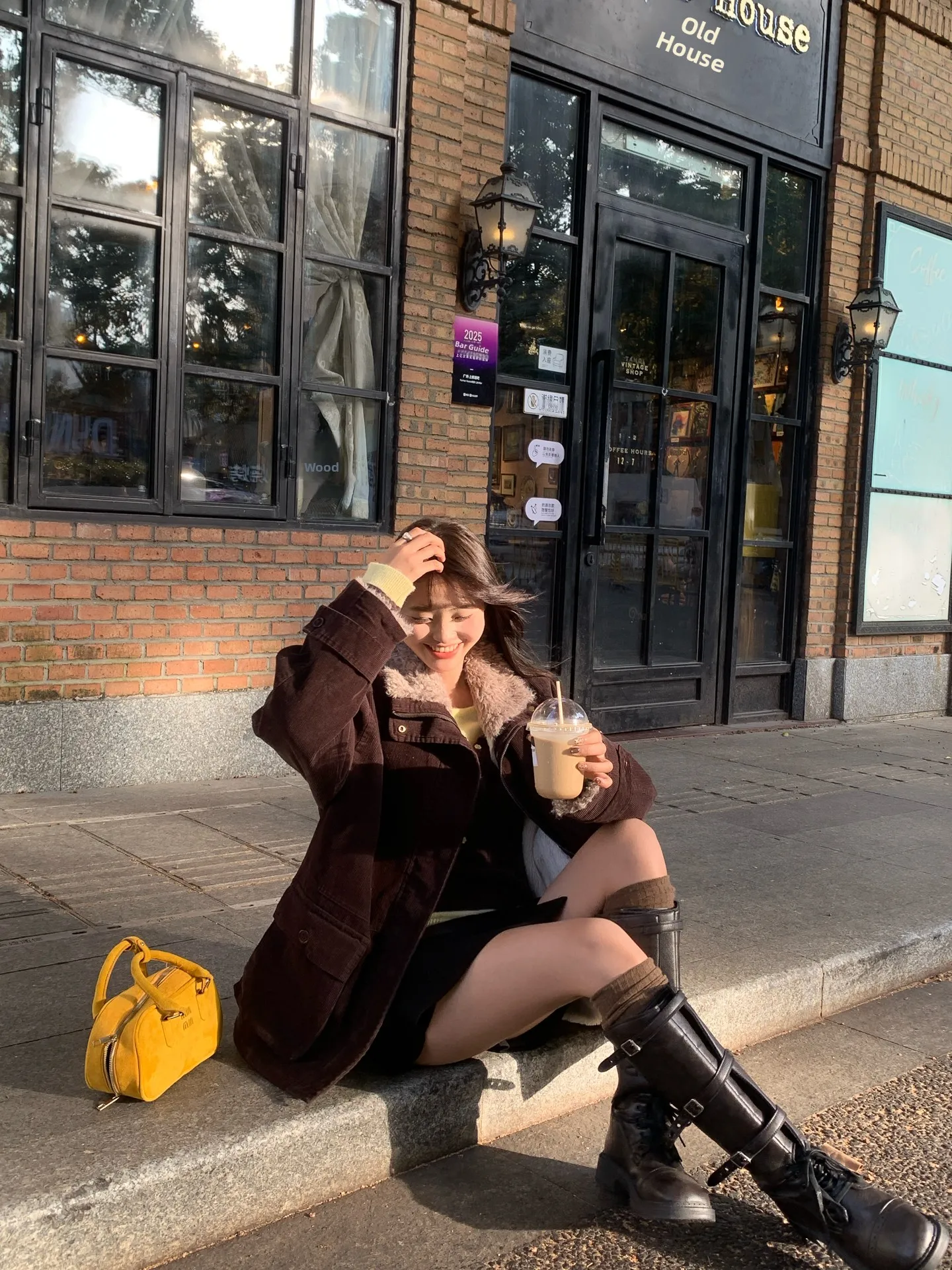 

Thiened Corduroy Lamb Fur Jaet Women's Mid-Length Outerwear Winter New Sle Loose Warm Workwear Coat Korean Sle Standa...