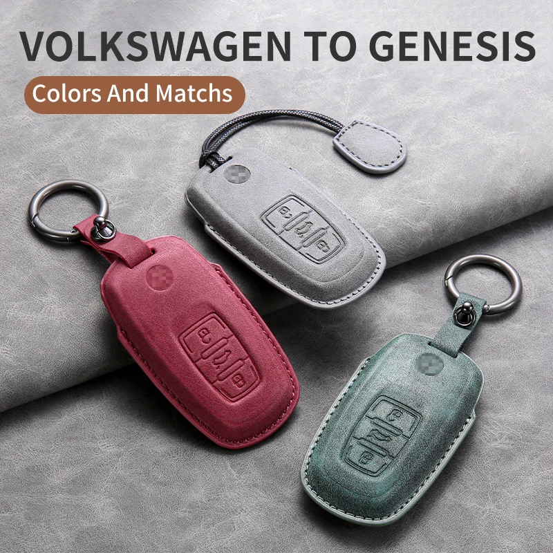 

Car Key Case Cover Holder Keychain Shell for Volkswagen VW Golf 6 Mk6 Tiguan Polo Passat CC B6 B7 Touareg 2016-2024 Phideon SEAT