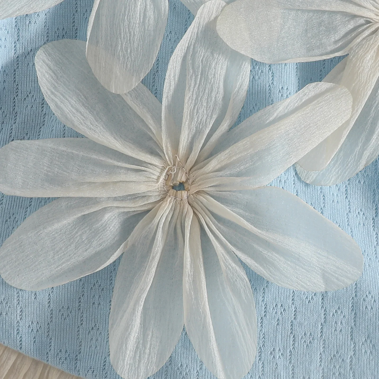 2 قطعة ربيع الخريف الفتيات الزي مجموعات الكورية أزياء لطيف الزهور طويلة الأكمام الأزرق الطفل قمم + السراويل بوتيك الاطفال الملابس B064 #5