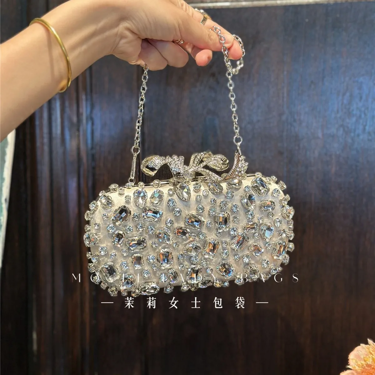 diamond-encrusted handmade beads banquet clutch bag dress bag cheongsam women'stemperament women's