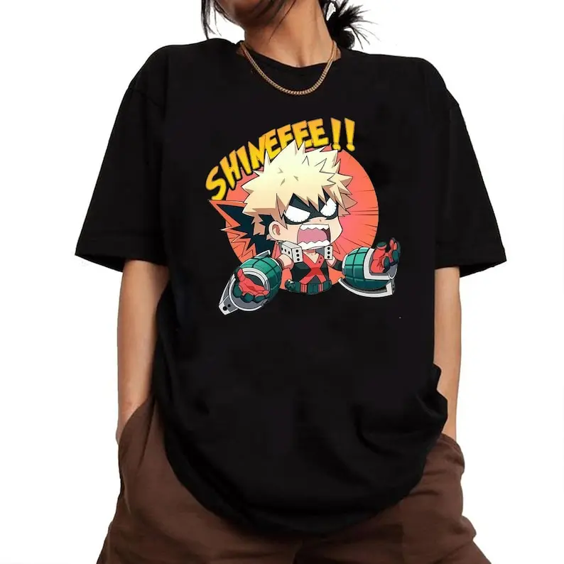 Bakugo Katsuki and Kirishima Eijirou student shirt