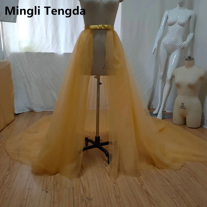 mingli-tengda-リアルイメージ-3-層チュール取り外し可能なトレインゴールド-グリーンブライダルウェディングアクセサリー女性アンスコ花嫁ペチコート