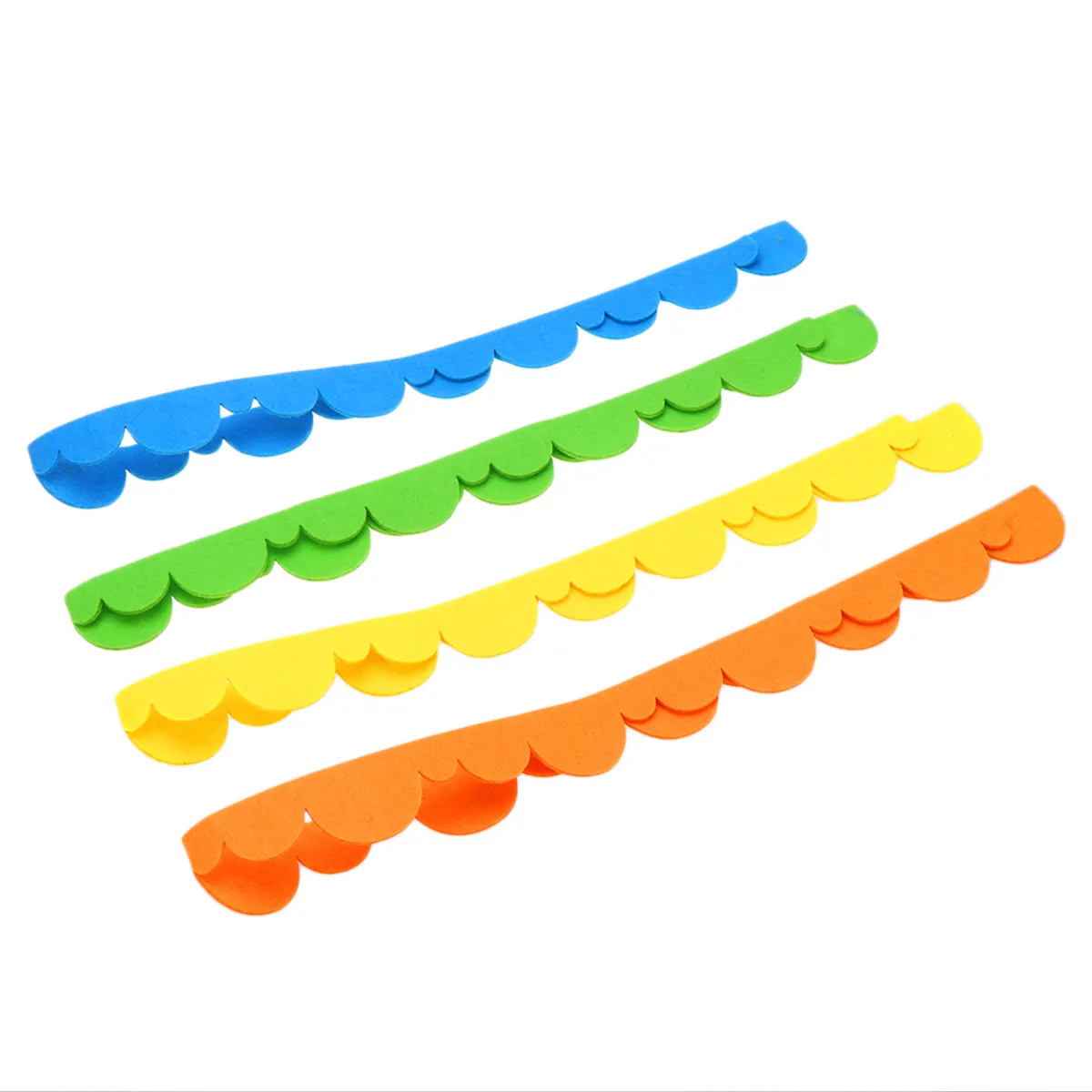 4Pcs Blackboard Border Strips Lace Wavy Design Chic Stylish Decorative Floral Trim for Kindergarten Corner Bulletin Board Wall