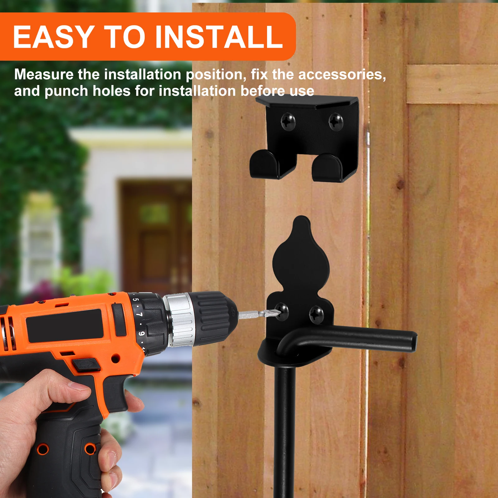 Slide Bolt Latch Gate Drop Rod Kit 12 inch/18 inch French Door Lock Door Bolt Lock Slide Gate Cane Bolt Stainless Steel Door Lat