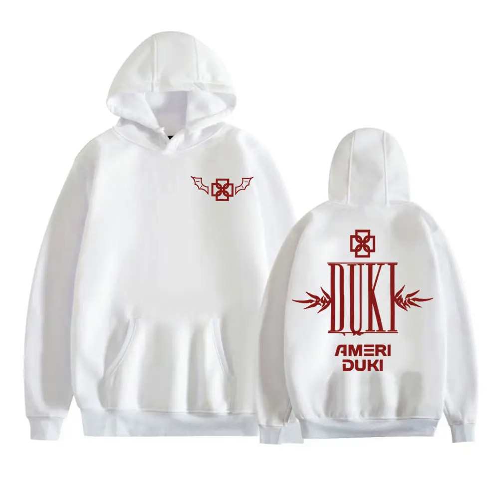

Рэпер Duki Ameri World Tour с буквенным принтом, толстовка для мужчин и женщин, модная ретро толстовка высокого качества, хлопковые пуловеры в стиле хип-хоп