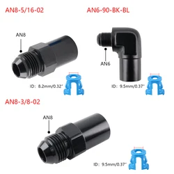 Alluminio nero Quick Connect 6AN AN6 maschio a 3/8 