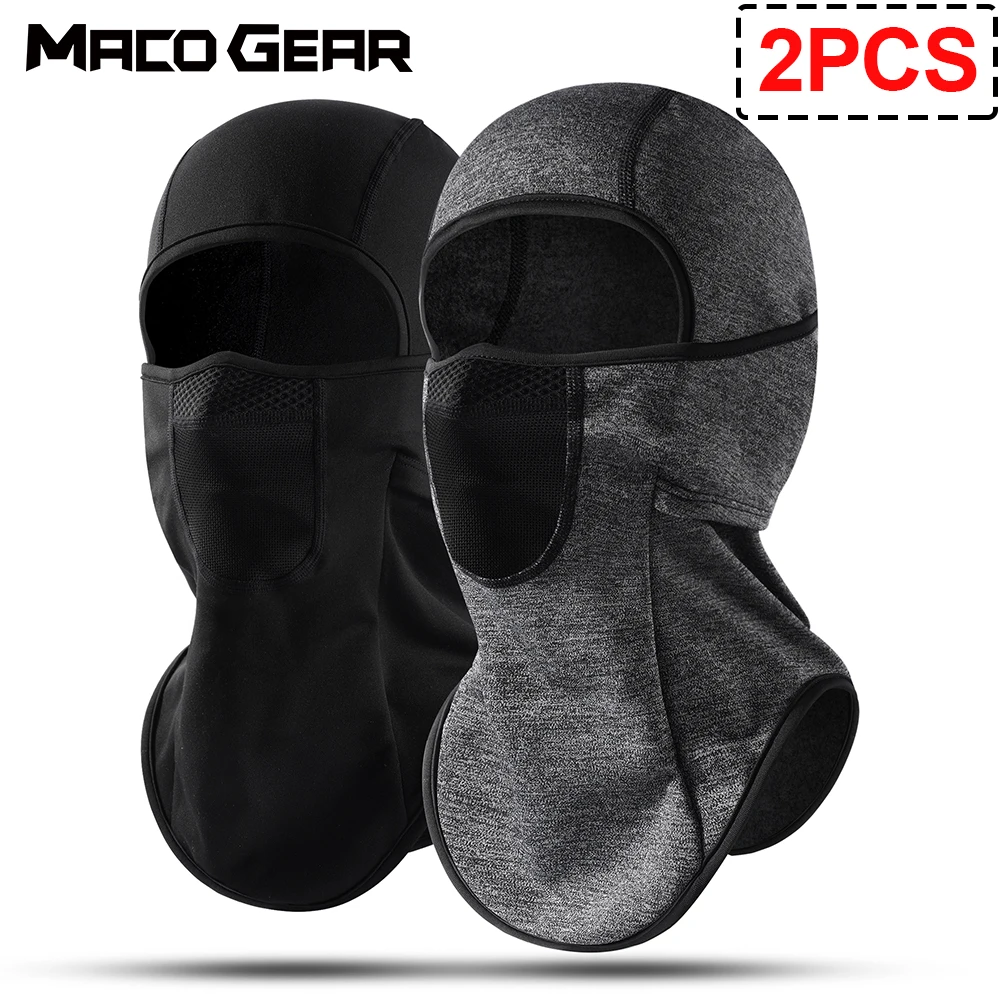 

2PCS Winter Thermal Cycling Balaclava Full Face Mask Ski Windproof Hood Cap Neck Warmer Scarf Sport Hiking Camping Bike Headgear
