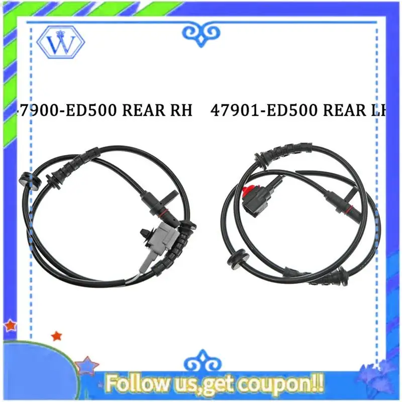 4PCS Front Rear Left Right ABS Wheel Speed Sensor For Nissan Tiida C11 Spare Parts Parts 47910-ED500 47901-ED500 47900-ED500