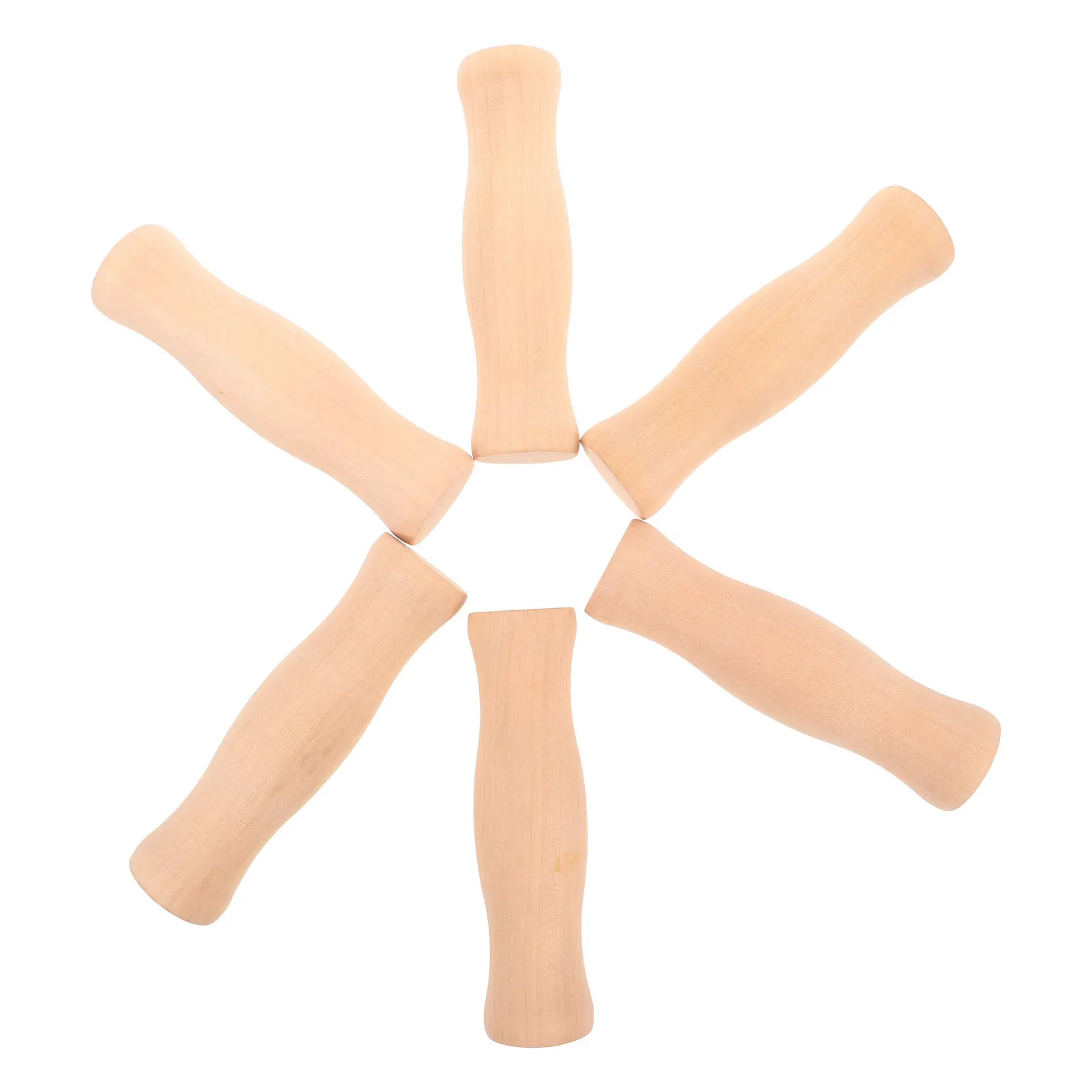 6Pcs Wooden Bucket Handle Replacement Ergonomic Non Slip Smooth Surface Sturdy DIY Projects Gardening Kitchen Buckets