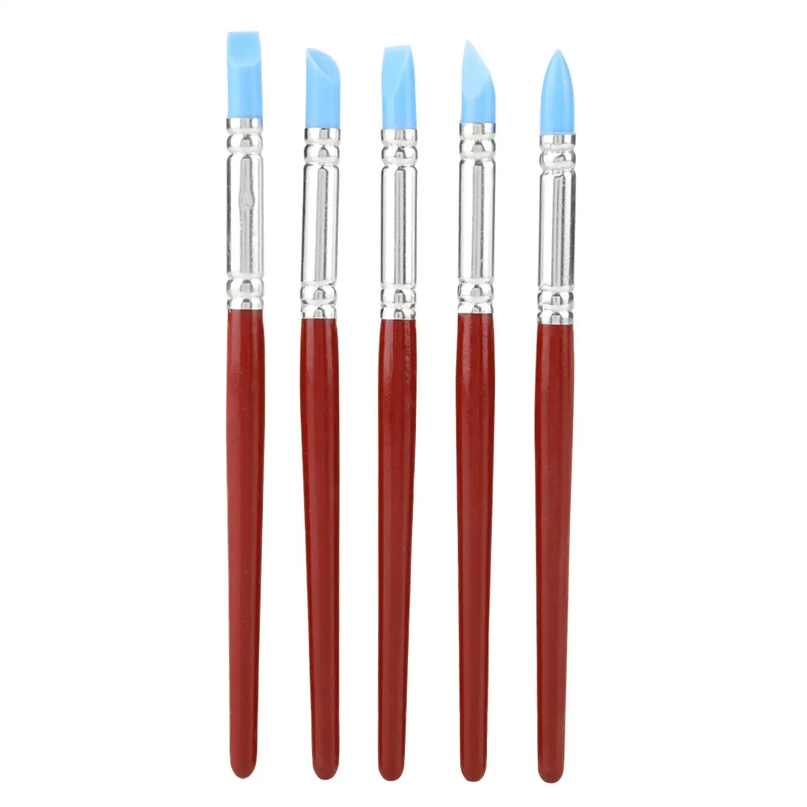 5pcs Rubber Tip Paint For clay Sculpture Pottery DIY Shaping Carving Tool  Polymer Modeling For clay Tools