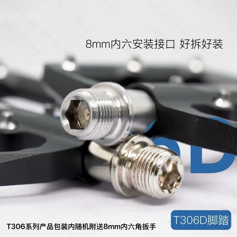 For Genuine YCNNUI/bicycle pedal aluminum alloy double peeling bearing mountain bike road bike widening T306D