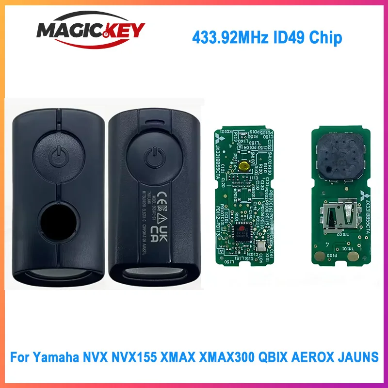 

MAGICKEY Motorcycle Scooter Remote Control Key For Yamaha NVX NVX155 XMAX XMAX300 QBIX AEROX JAUNS 433.92MHz ID49 Chip Keyless