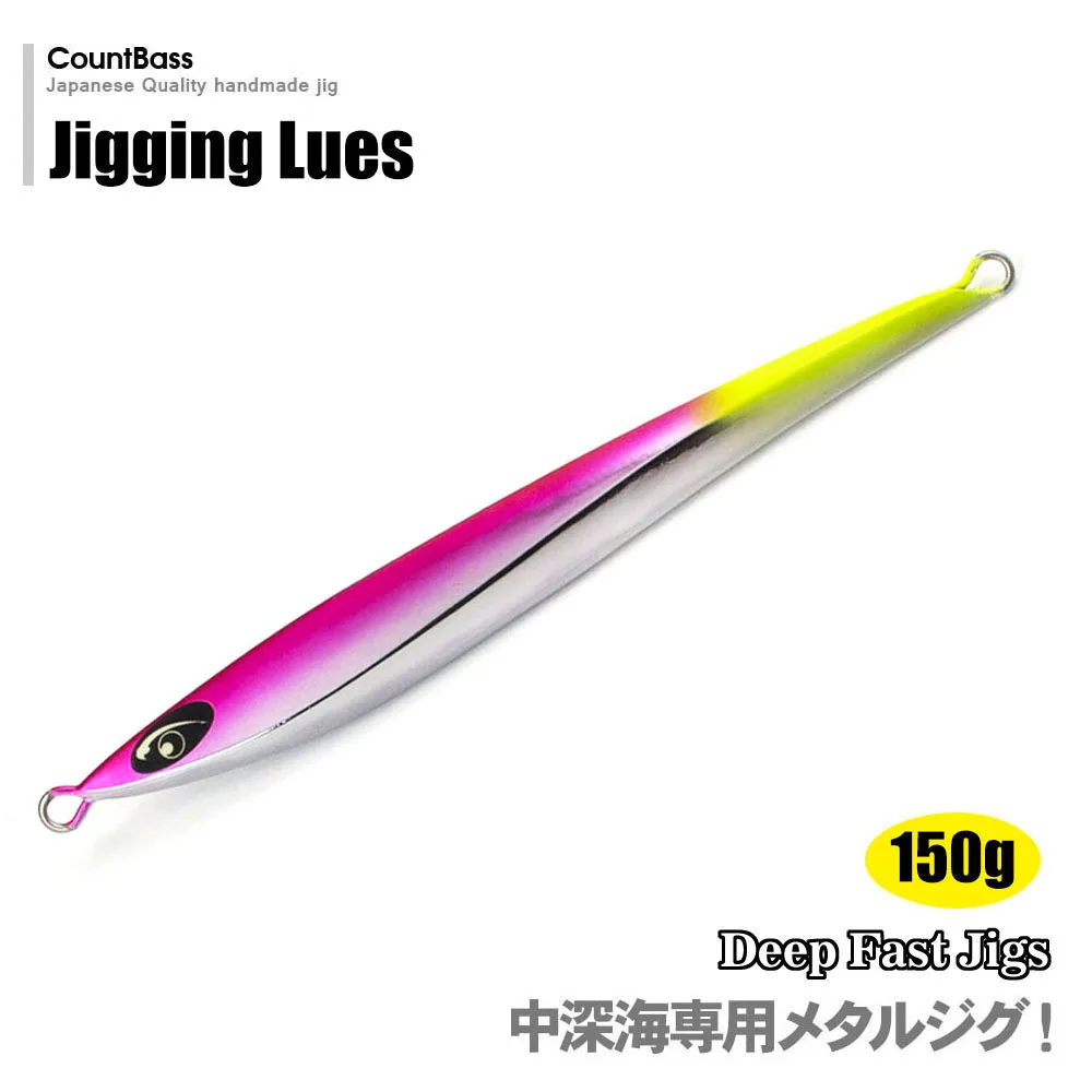 Count bass 150g 5,3 Unzen vertikale Jigging köder mit leuchtenden Augen, Metall fischen Salzwasser Long Fall Deep Fast Köder – Detail 3