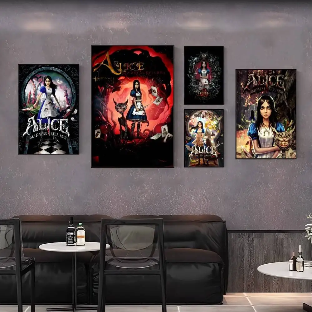

Игра «Алиса безумие возвращается», плакат, настенные принты для гостиной, спальни, офиса, украшение дома, подарок