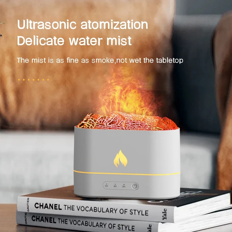 Diffuseur d'huile aromatique constants ique de lave avec lampe à flamme colorée, humidificateur d'air d'aromathérapie à ultrasons USB, diffuseur de parfum, 250ml