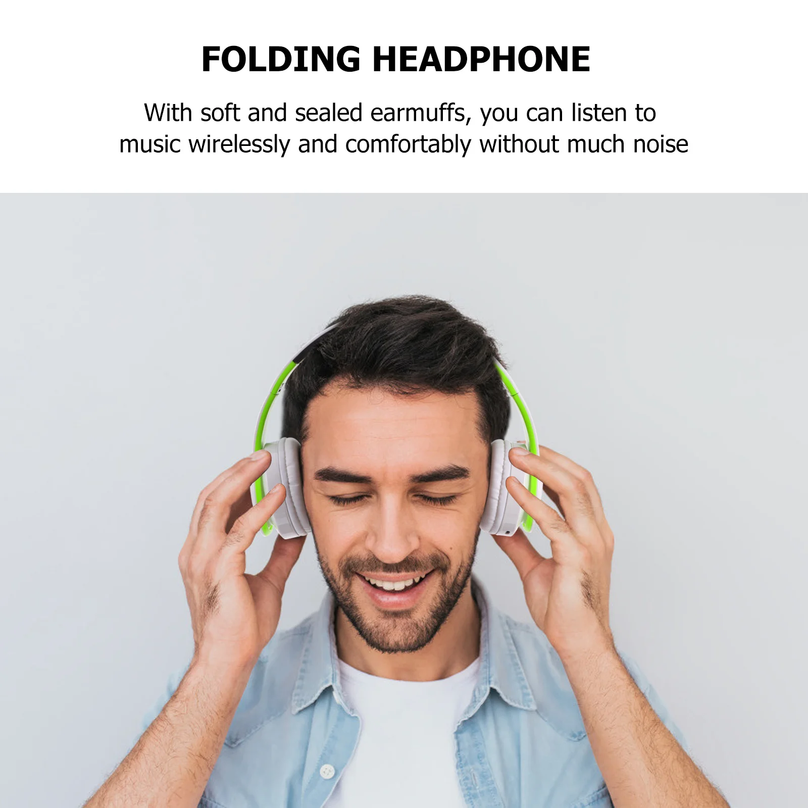 

Wireless Gaming Headset Foldable Adjustable Over Ear Headphone Noise Reduction Stereo Headphones for Pc Cellphone Office