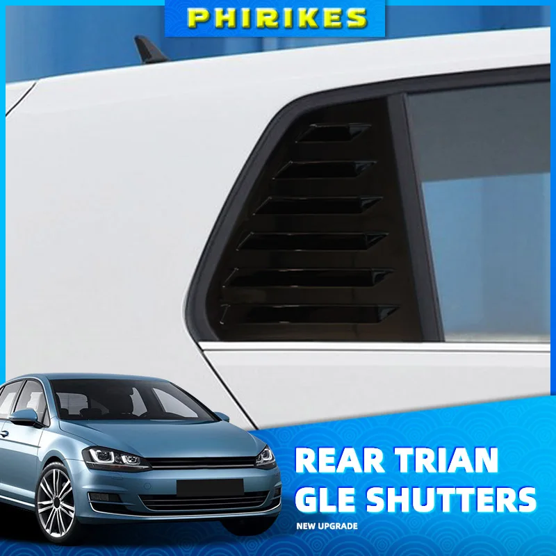

For Volkswagen Golf 7 MK7 7.5 GTI GTD R R-Line 2013-2020 Rear Side Window Louvers Air Vent Scoop Shades Sticker Car Accessories