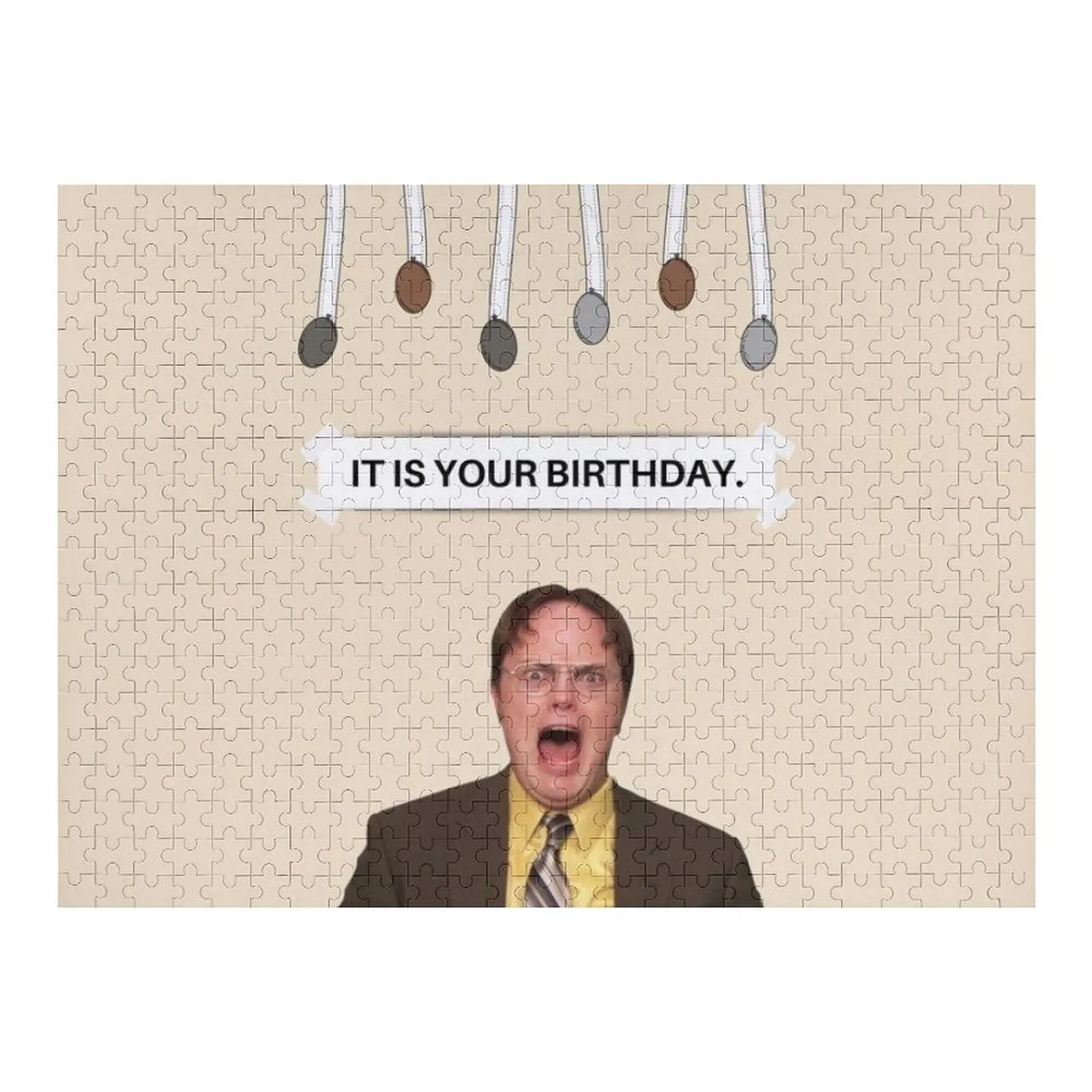 

Dwight Schrute Meme Birthday Jigsaw Puzzle Custom Name Child Toy Customs With Photo Puzzle