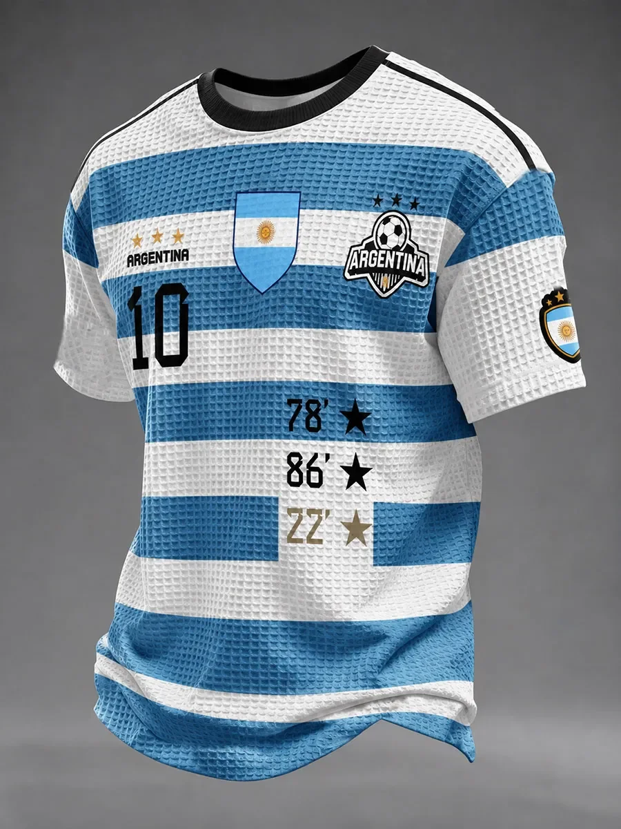 Camiseta de Entrenamiento de Fútbol para Aficionados Argentinos 2027 - Impresión 3D - Moderna y Cómoda - Ropa Personalizada Familiar