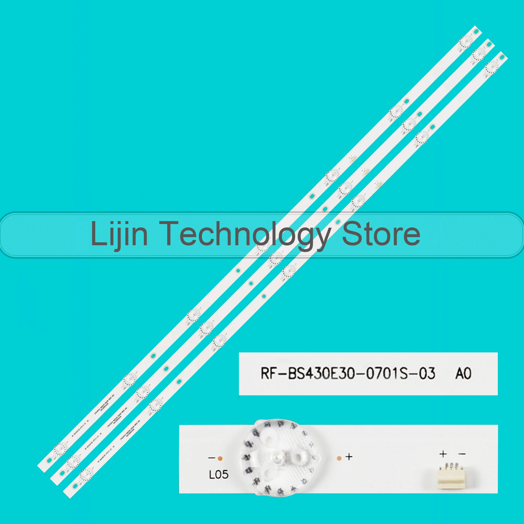 1/5/10 kits LED BackLight Strip For LC430DUQ-SKA3 BTV-43SB1002 43F720TS REB-LE43DS5500 RF-BS430E30-0701S-03 A0