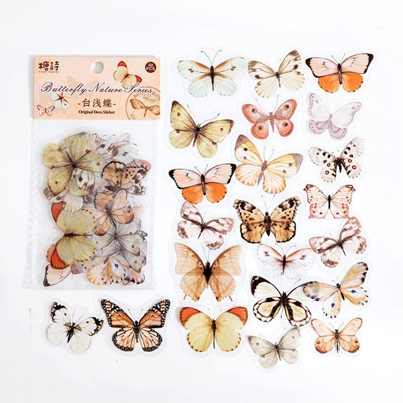 40 teile/paket Bunte Schmetterling Kuchen Dekor Alles Gute Zum Geburtstag Party DIY Ornamente Hochzeit Dekoration Lieferungen Wohnkultur Wand Aufkleber – Detail 15