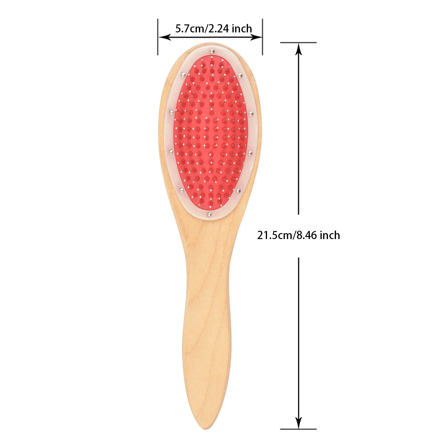 1 Pc Wooden Handle Massage Hair Brush Hair Brush Styling Tool With Metal Pins Air Cushion Massage Hair Comb