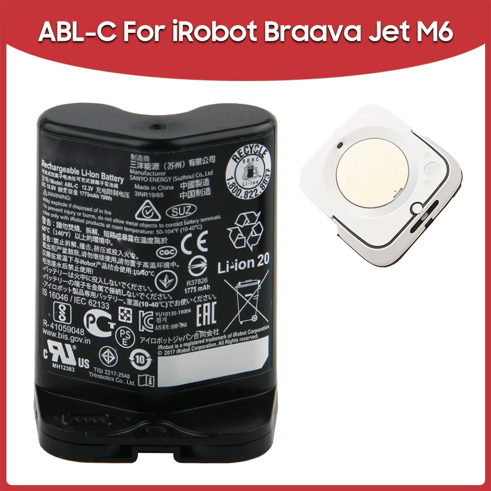 

Original Sweeper Replacment Battery ABL-C For iRobot Braava Jet M6 1775mAh With Tools