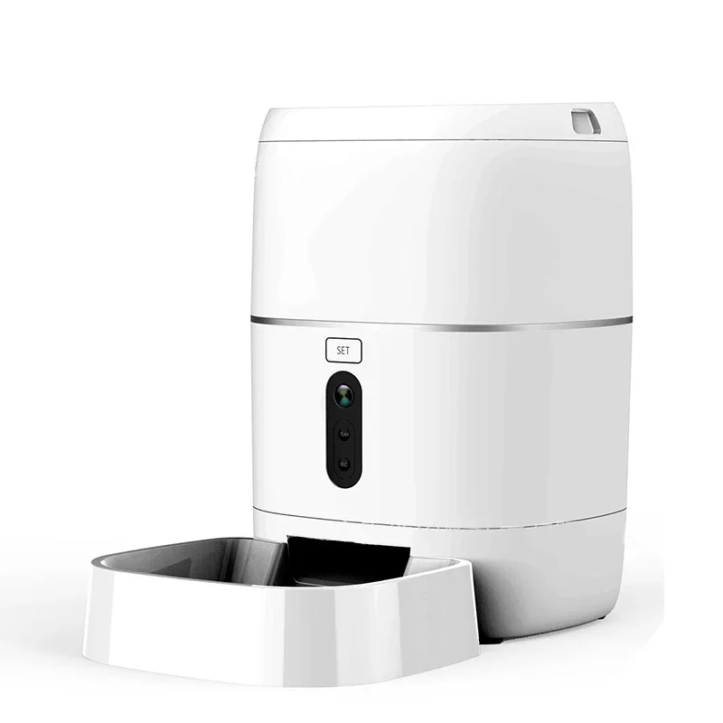 Pengumpan hewan peliharaan otomatis pintar 5v kamera nirkabel mendukung keamanan pengumpan hewan peliharaan jarak jauh jaringan rumah pintar