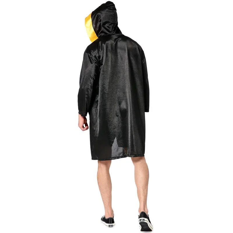 Robe de boxe tailandês encapuzado, uniforme cetim para homens, Halloween Cosplay, Boxe Match Costume