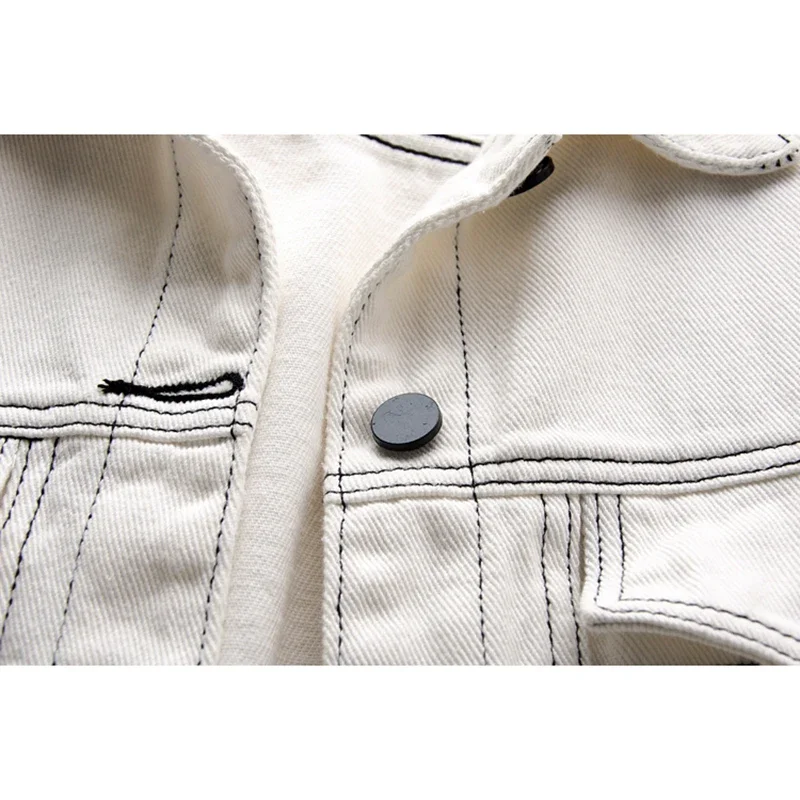 

Beige Big Pocket Denim Jacket Coat Women Spring Autumn Korean Loose Short Student Cowboy Outerwear Casual Jeans Jacket Female