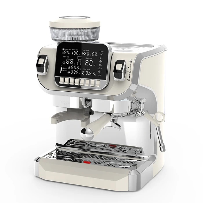 Commercial Semi-Automatic Coffee Machine Bean To Cup 19 Bars Dual Boiler 3 In One Espresso Coffee Machine With Grinder