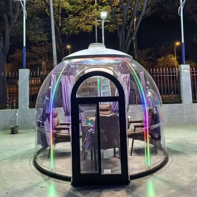 CE Certification Starshine Modern Waterproof Polycarbonate Prefab Dome House-360 Transparent Starry Sky Room Glamping Tent