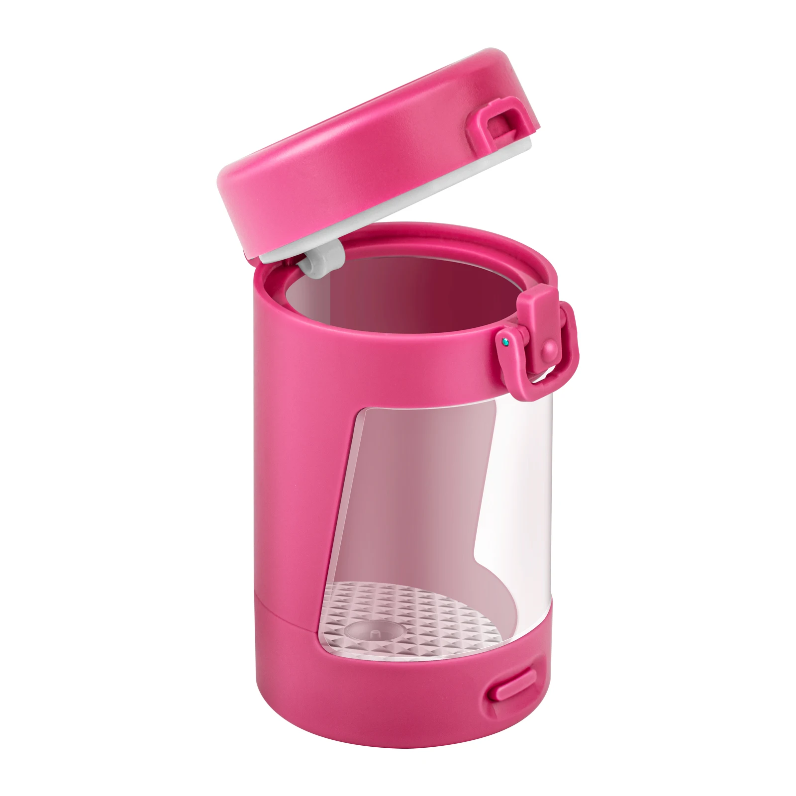 LED Lights Organizer Sealed Box USB Rechargeable 50ml Herb Crusher Storage Case Moisture-proof Herb Storage Box Fathers Day Gift