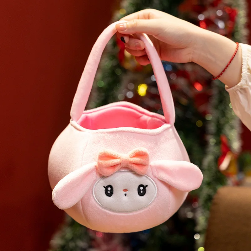 Miniso Plush Schoolbag Pink Pumpkin Candy Bag Hanging Halloween Decoration Sanrio