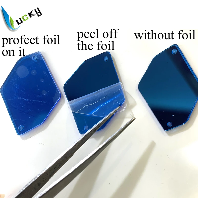 Top quality acrylic mirror beads flat back sew on acryl rhinestones with holes for clothes decorations