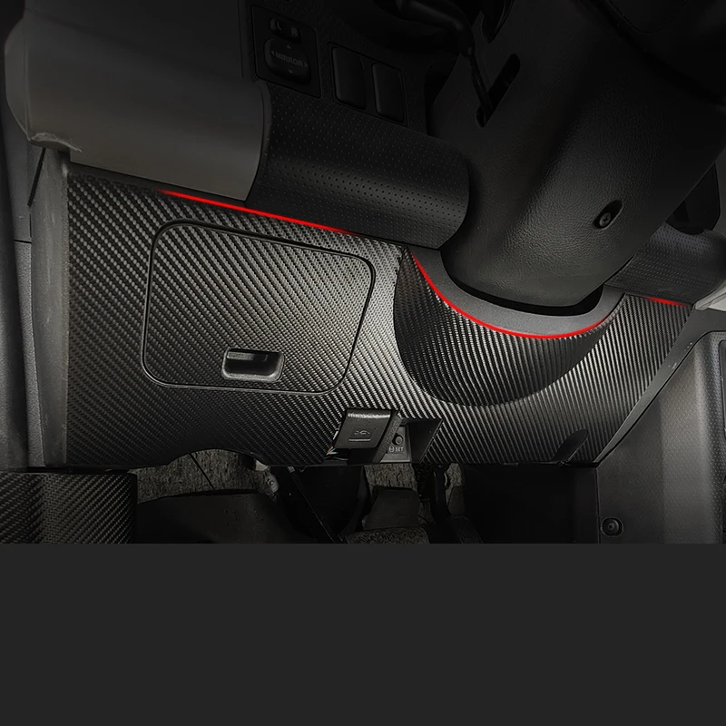 Main Copilot Anti Kick Protective Pad For Toyota FJ Cruiser Console Bottom Anti-Dirty Pad Leather Sticker Decoration Accessories