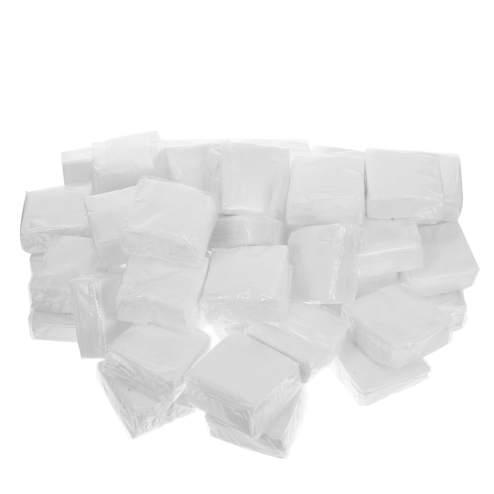 50 قطعة مناديل الوجه السميكة القابلة للطي بحافة منقوشة مناشف اليد للاستعمال مرة واحدة لمطعم الفندق وحفلات الزفاف باللون الأبيض السائب