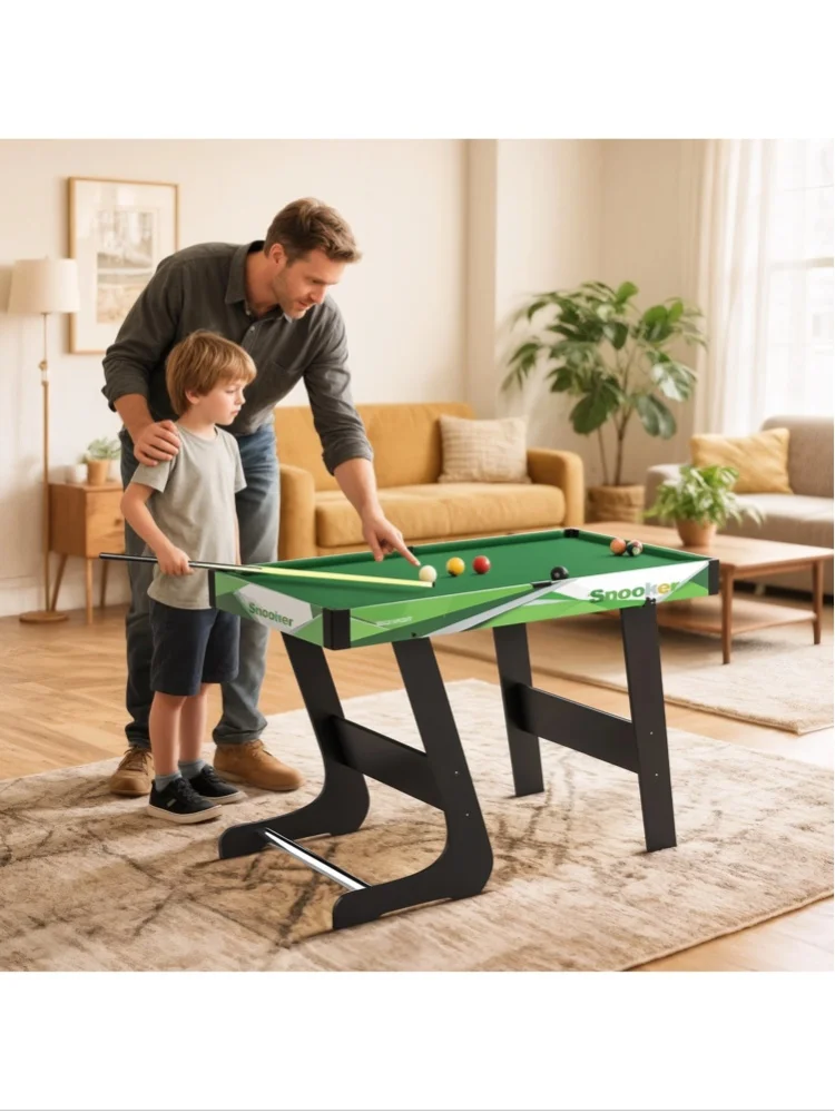 SPORTNOW 104cm Folding Mini Pool Table Set with Cues, Balls, Chalk, Triangle, Brush