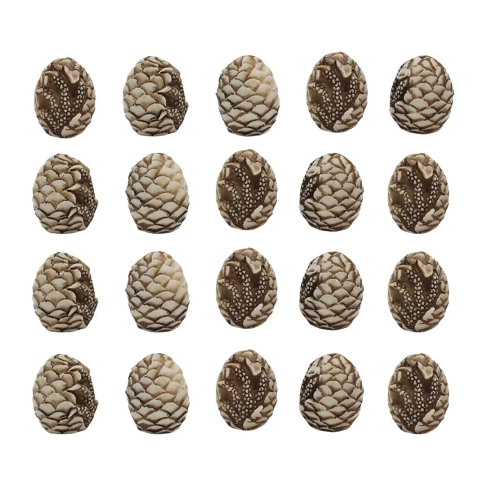 20x Landscaping Stones Filler Decorative Resin Stones Mini Dinosaur Eggs for Indoor Plants Courtyard Fish Tank Potting Plant