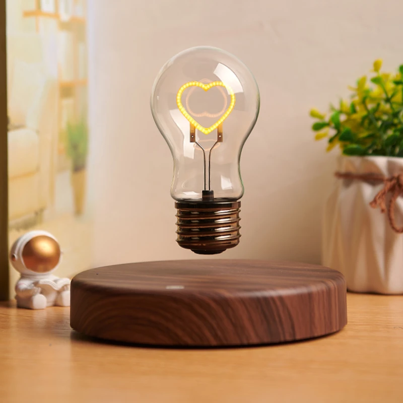 Magnetic levitation love light bulb gift