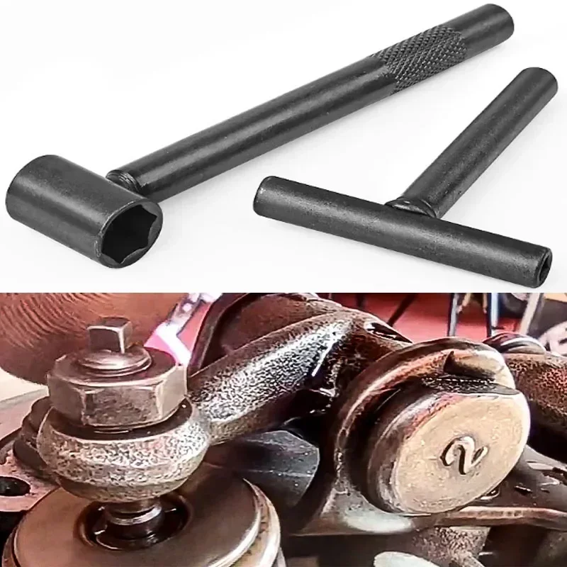 

2 шт., инструмент для регулировки клапана двигателя мотоцикла, квадратная шестигранная головка, Т-образный гаечный ключ, винт клапана, гаечный ключ для регулировки зазора