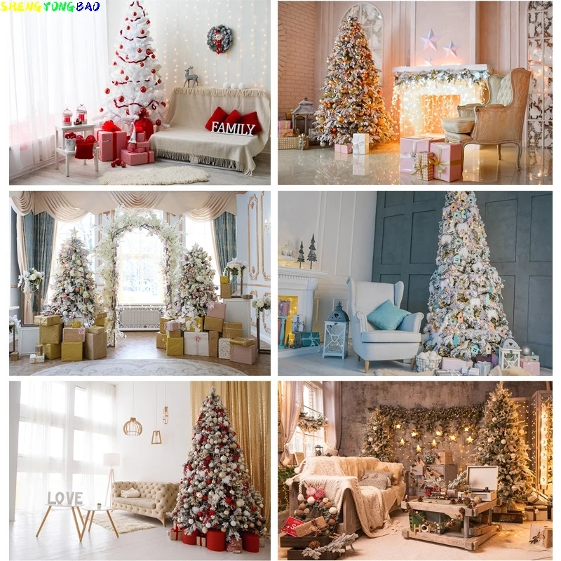 

Vinyl Custom Christmas Indoor Theme Photography Background Christmas tree Children Backdrops For Photo Studio Props 21526 JPT-03