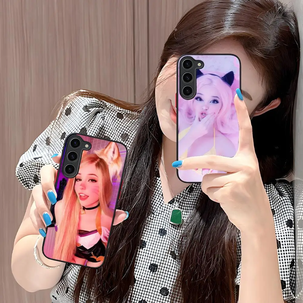 

Чехол Belle Delphine для мобильного телефона Samsung Galaxy S25 S24 S23 S22 S21 Plus FE, ультрацветный силиконовый чехол, красивая роскошь