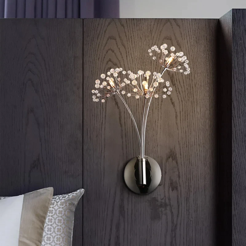 Imagem -05 - Moderno Simples Led Crystal Dandelion Standing Floor Light Luminária de Cabeceira Sala Quarto Vestido de Noiva Shop Decor Estudo 2024