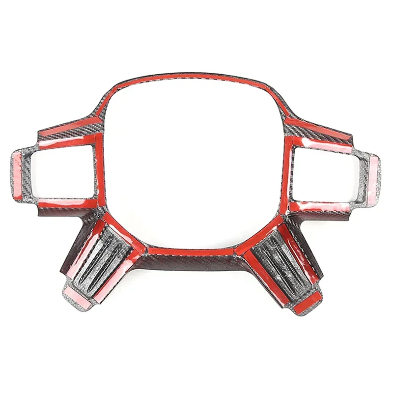 For Land Rover Defender 90 110 2020-2024 Real Carbon Fiber Car Steering Wheel Decorative Frame Sticker Car Interior Accessories