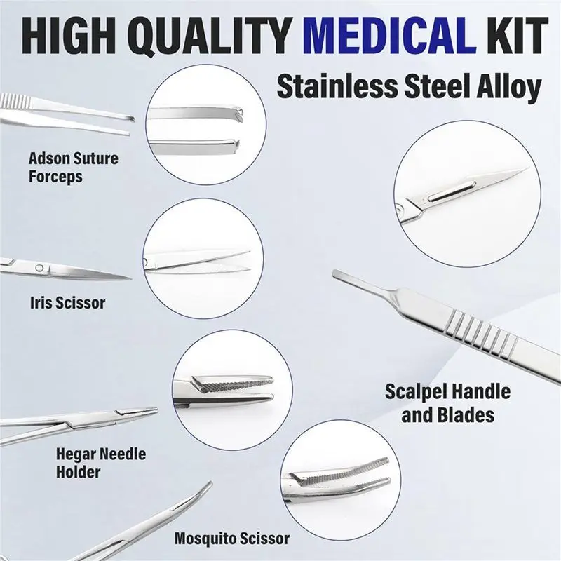 410Pcs Suturepractice Kit For Medicine Students Suture Training,Suture Kit Large Silicone Pad For Suture Skill Practice
